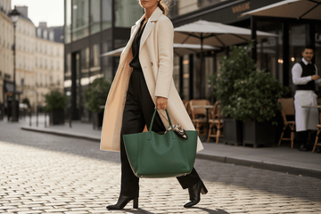 Women Leather Tote Bag Large Capacity - The Posh Pouch by Julia M