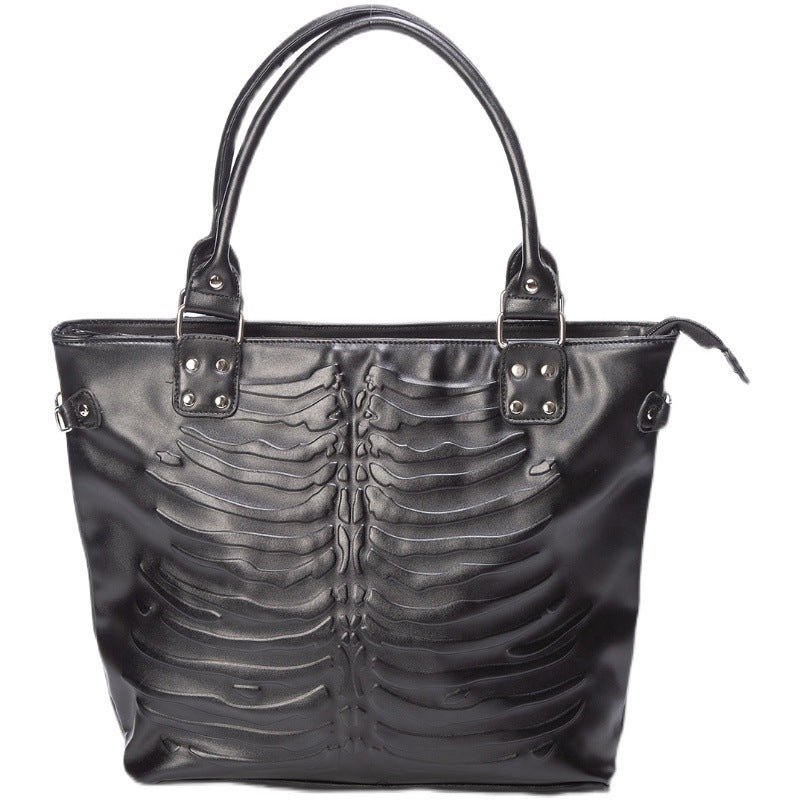 Fashion Relievo Embossed Skeleton Skull Handbag - The Posh Pouch by Julia M
