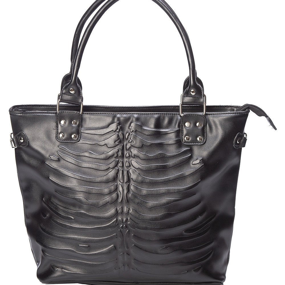 Fashion Relievo Embossed Skeleton Skull Handbag - The Posh Pouch by Julia M