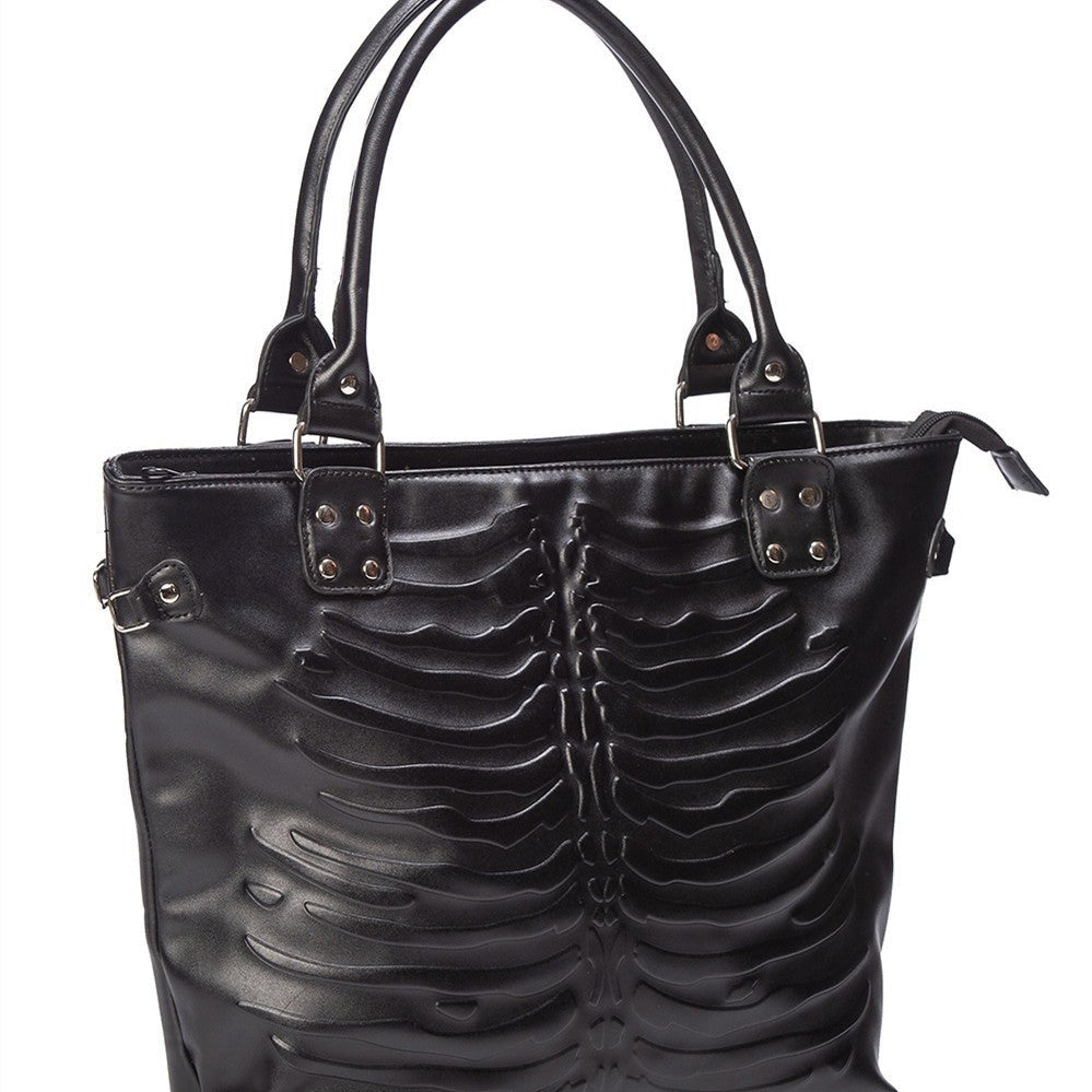 Fashion Relievo Embossed Skeleton Skull Handbag - The Posh Pouch by Julia M