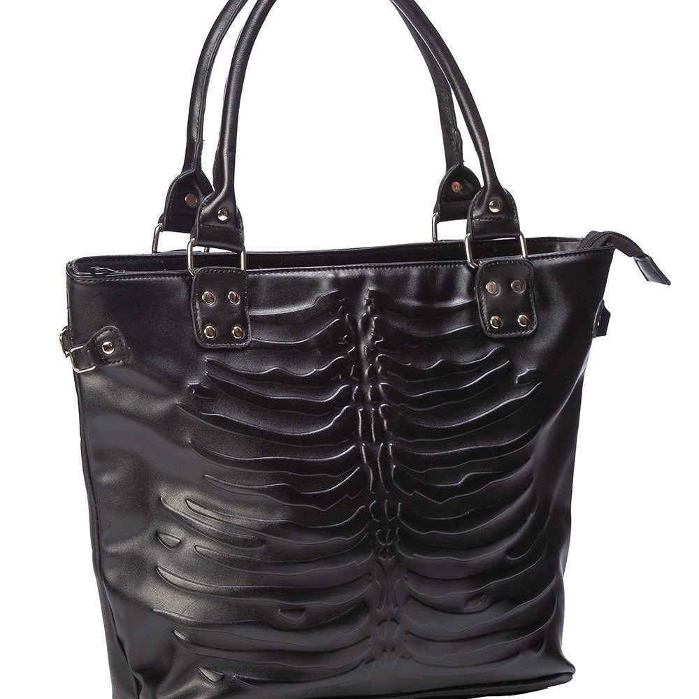 Fashion Relievo Embossed Skeleton Skull Handbag - The Posh Pouch by Julia M